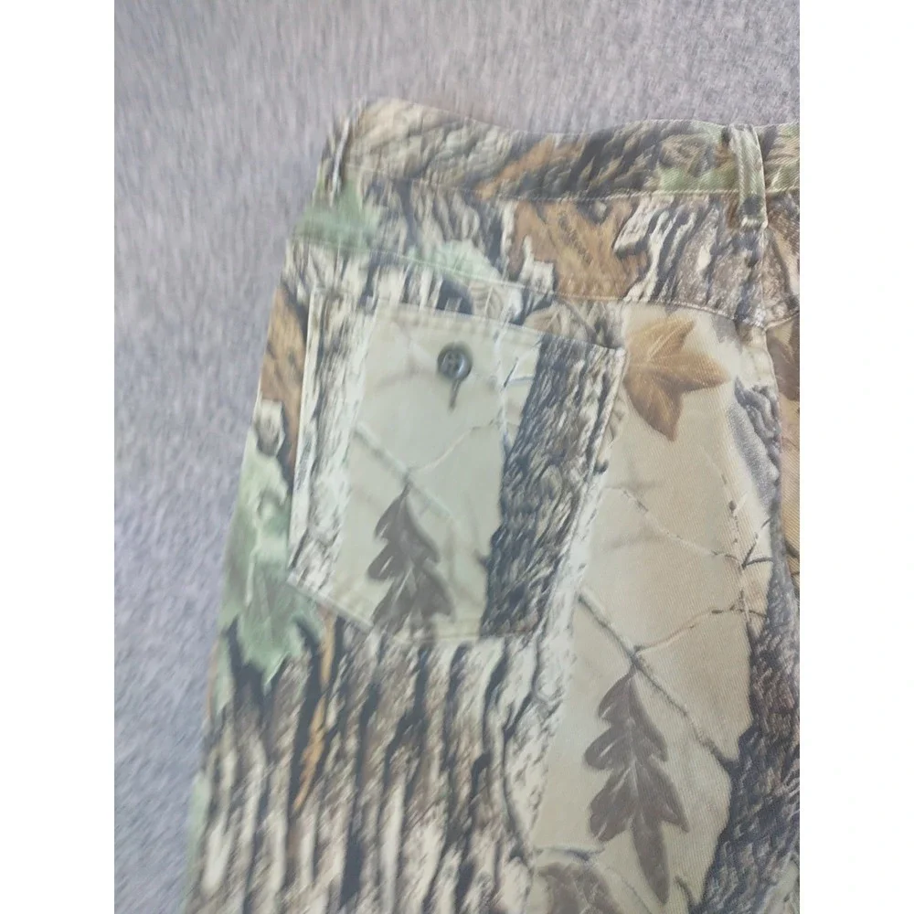 Cabelas Realtree Camo Pants Mens 32 Regular Straight Leg Cotton Canvas Hunting